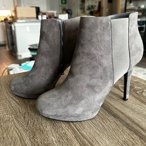 Apt 9 - Gray Suede platform booties - Size 10